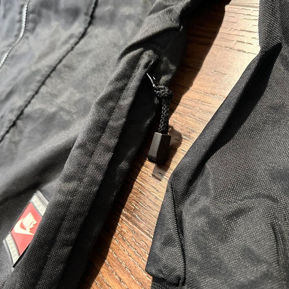 VINTAGE 90s NIKE Black Windbreaker Jacket White Accents - Women's S - Picture 7 of 8